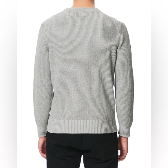 NWT NN07 Knut Crewneck Extra Fine Knit Cotton Pullover Sweater Grey Melange Sz L - Picture 5 of 12